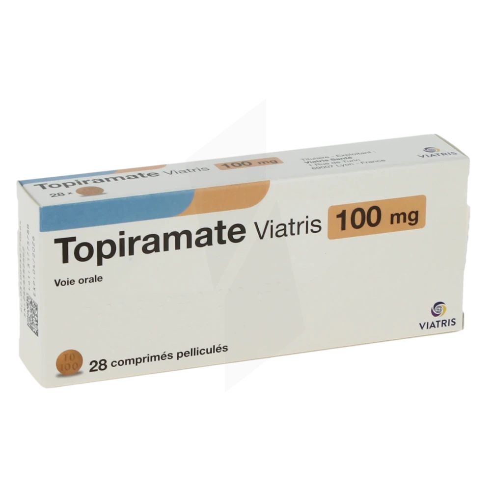 Topiramate Viatris 100 Mg, Comprimé Pelliculé