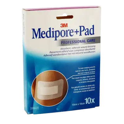 Medipore + Pad, 10 Cm X 10 Cm, Bt 10 à SOUILLAC