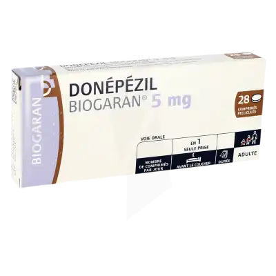 Donepezil Biogaran 5 Mg, Comprimé Pelliculé à Paris