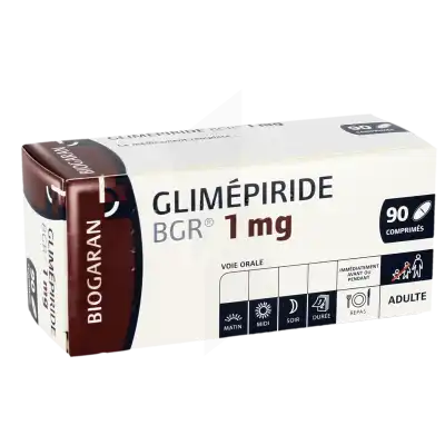 Glimepiride Bgr 1 Mg, Comprimé à Nice