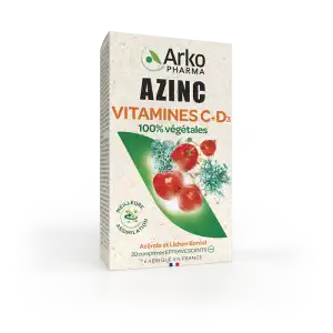 Azinc Végétal Vitamines C + D Acérola Et Lichen Boréal 20 Comprimés à Sens