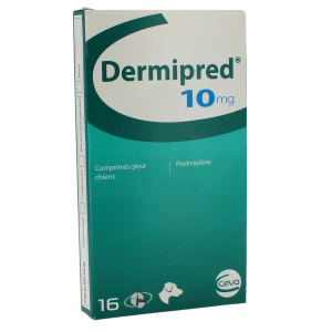 Dermipred 10 Mg Comprimes Pour Chiens, Comprimé