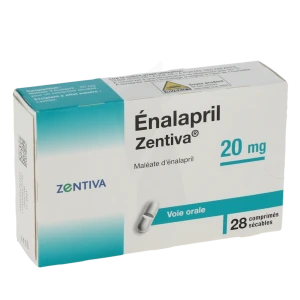 Enalapril Zentiva 20 Mg, Comprimé Sécable