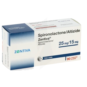 Spironolactone Altizide Zentiva 25 Mg/15 Mg, Comprimé Sécable