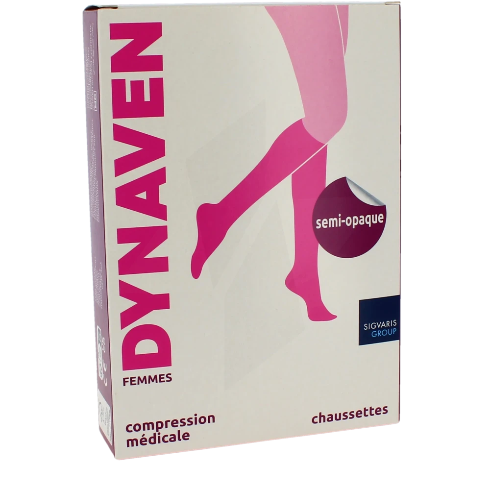 Sigvaris Dynaven Semi-opaque Chaussette Classe 2 Femme Beige Normal L