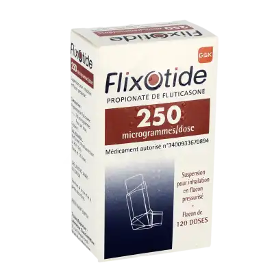 Flixotide 250 Microgrammes/dose, Suspension Pour Inhalation En Flacon Pressurisé à Hagetmau