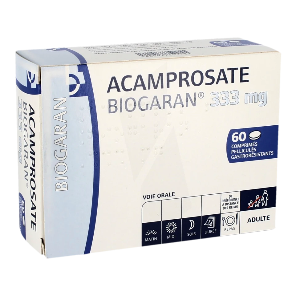 Acamprosate Biogaran 333 Mg, Comprimé Pelliculé Gastro-résistant