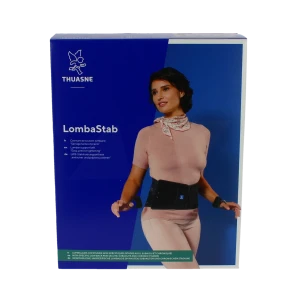 Lombastab Ceinture Lombaire Maintien Noir Bleu H21cm T1