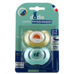 Dodie Sucette Physiologique Silicone 0-6mois Jour/nuit
