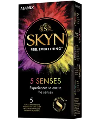 Manix Skyn 5 Senses Préservatif B/5 à Blaye