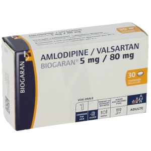 Amlodipine/valsartan Biogaran 5 Mg/80 Mg, Comprimé Pelliculé