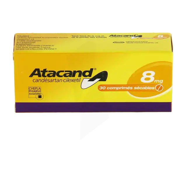 Atacand 8 Mg, Comprimé Sécable