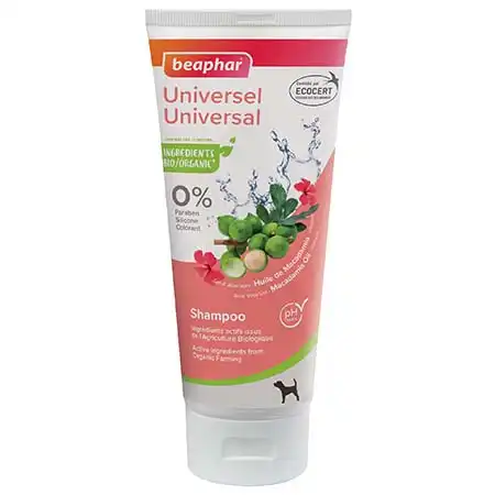 Beaphar Shampooing Universel Labellisé Ecocert Extraits Naturels De Macadamia & D'hibiscus 200ml