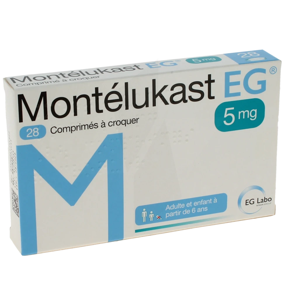 Montelukast Eg 5 Mg, Comprimé à Croquer