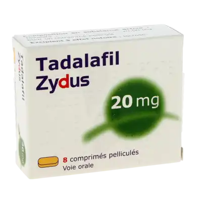 TADALAFIL ZYDUS 20 mg, comprimé pelliculé