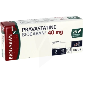 Pravastatine Biogaran 40 Mg, Comprimé Pelliculé