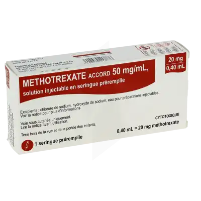Methotrexate Accord 50 Mg/ml, Solution Injectable En Seringue Préremplie à Eysines