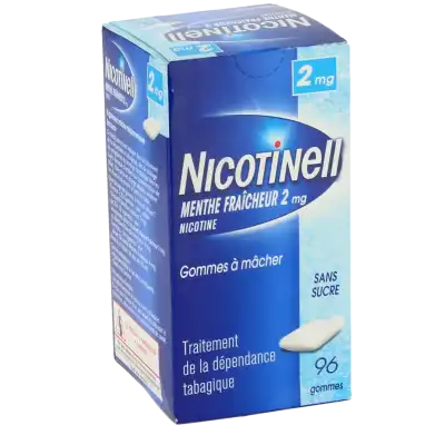 Nicotinell Menthe Fraicheur 2 Mg Sans Sucre, Gomme à Mâcher Médicamenteuse à Abbeville