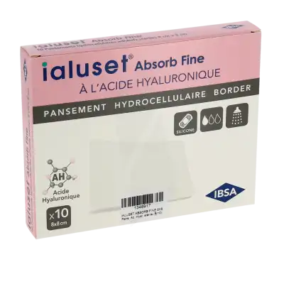 Ialuset Absorb Fine Pans Hydrocellulaire Adhésif Stérile Absorption Moyenne 8x8cm B/10 à Bordeaux