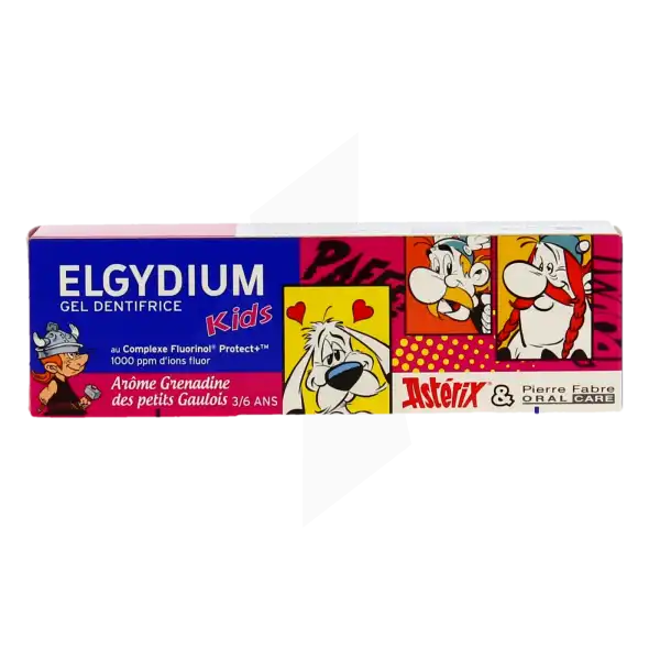 Elgydium Kids Asterix Pâte Dentifrice Grenadine T/50ml