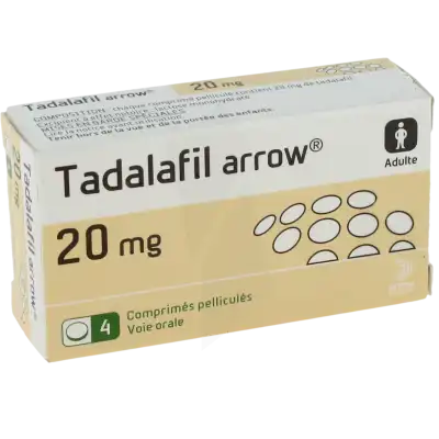 TADALAFIL ARROW 20 mg, comprimé pelliculé