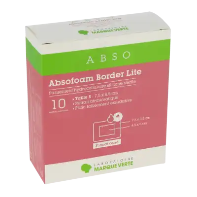 Absofoam Border Lite Pans Hydrocellulaire 7,5x8,5cm B/10 à Plaisir