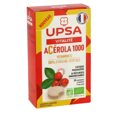 Acheter UPSA Acérola 1000 Comprimés à croquer Bio B/30 à VILLENAVE D'ORNON