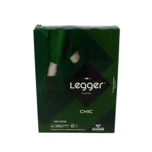 Legger Chic Coton 2 Chaussette Homme Noir T2l