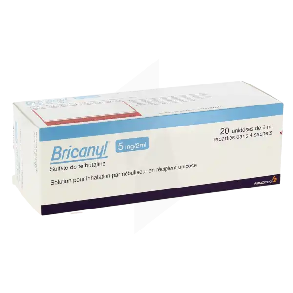Bricanyl 5 Mg/2 Ml, Solution Pour Inhalation Par Nébuliseur En Récipient Unidose