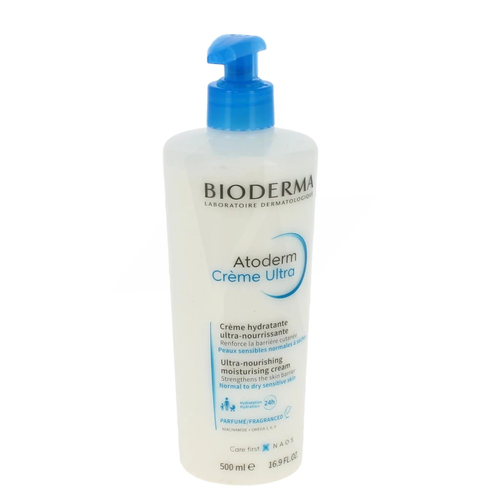 Bioderma Atoderm Crème Ultra Parfumée Nourrissante Hydratante Peau Sèche 500ml