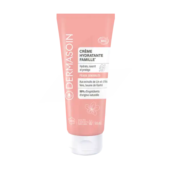 Dermasoin Crème hydratante peau sèche Bio Tube de 50 ml