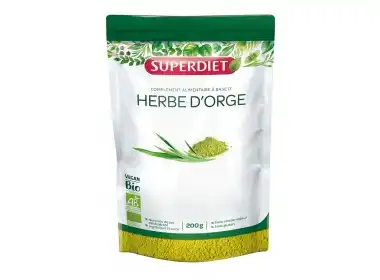 Superdiet Herbe D'orge Bio Poudre Pot/200g à YZEURE