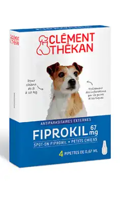 Fiprokil 67mg Spot-onSolution pour application locale petis chiens 2-10kg 4 Pipettes/0,67ml