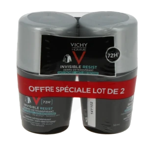 Vichy Homme Déodorant Invisible Resist 72h 2roll-on/50ml