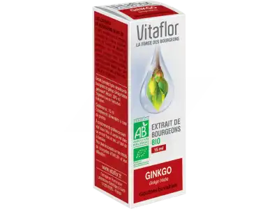 Bourgeons Ginkgo Vitaflor Bio, Fl 15 Ml