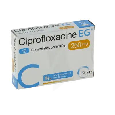 Ciprofloxacine Eg 250 Mg, Comprimé Pelliculé à PEYNIER
