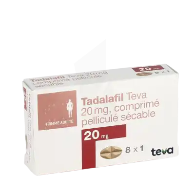 Tadalafil Teva 20 Mg, Comprimé Pelliculé Sécable à Seysses