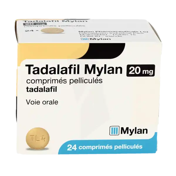 Tadalafil Mylan 20 Mg, Comprimé Pelliculé