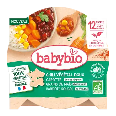 Babybio Alimentation Infantile Chili Végétal Doux Assiette/230g à Bordeaux