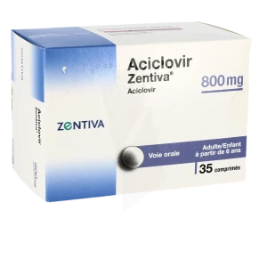 Aciclovir Zentiva 800 Mg, Comprimé