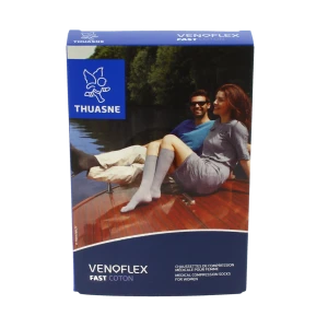 Thuasne Venoflex Fast 2 Chaussette Femme Irlandais Gris Chiné T2l