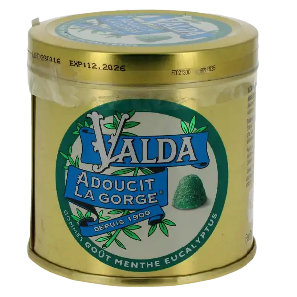 Valda Gommes à Mâcher Menthe Eucalyptus B/140g