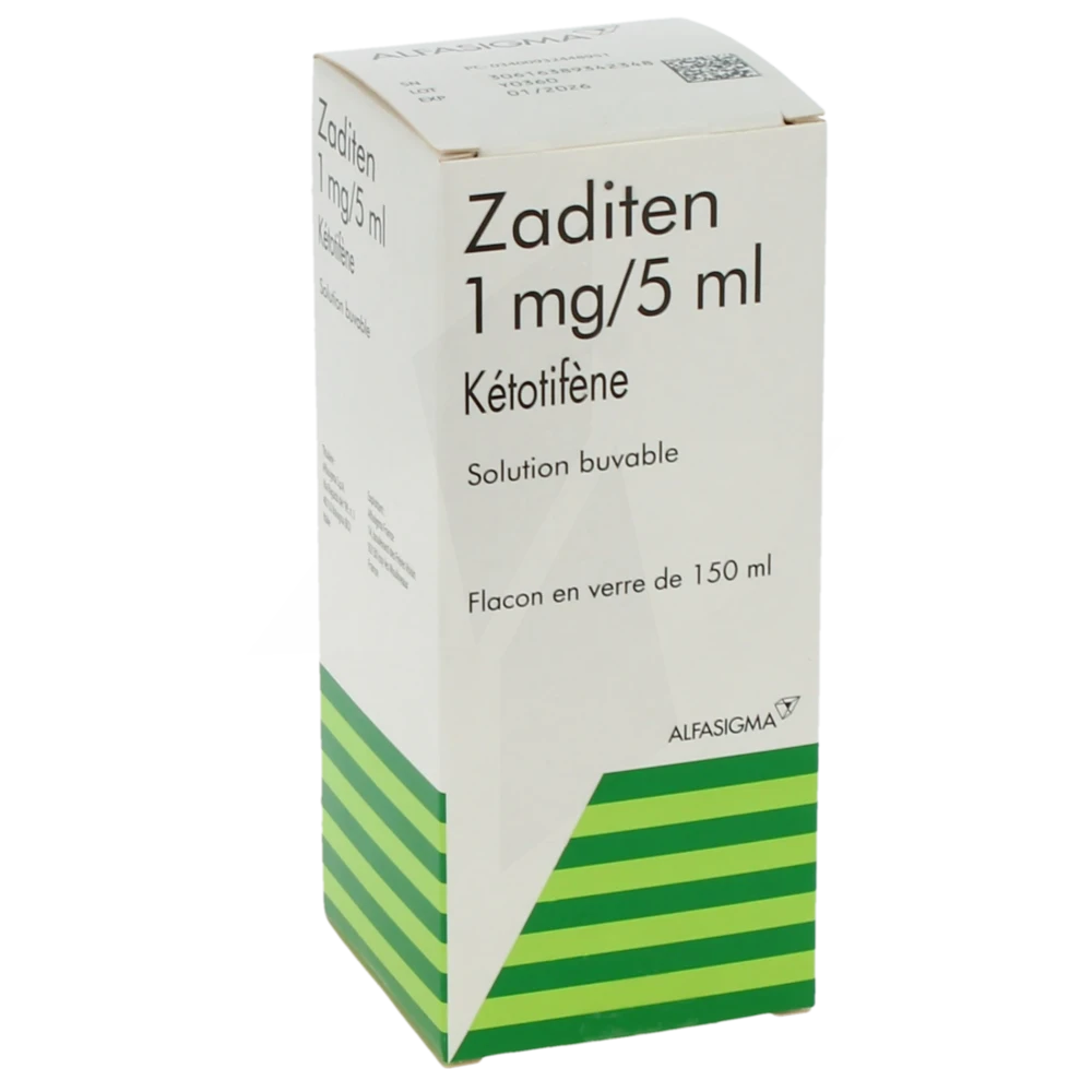 Zaditen 1 Mg/5 Ml, Solution Buvable