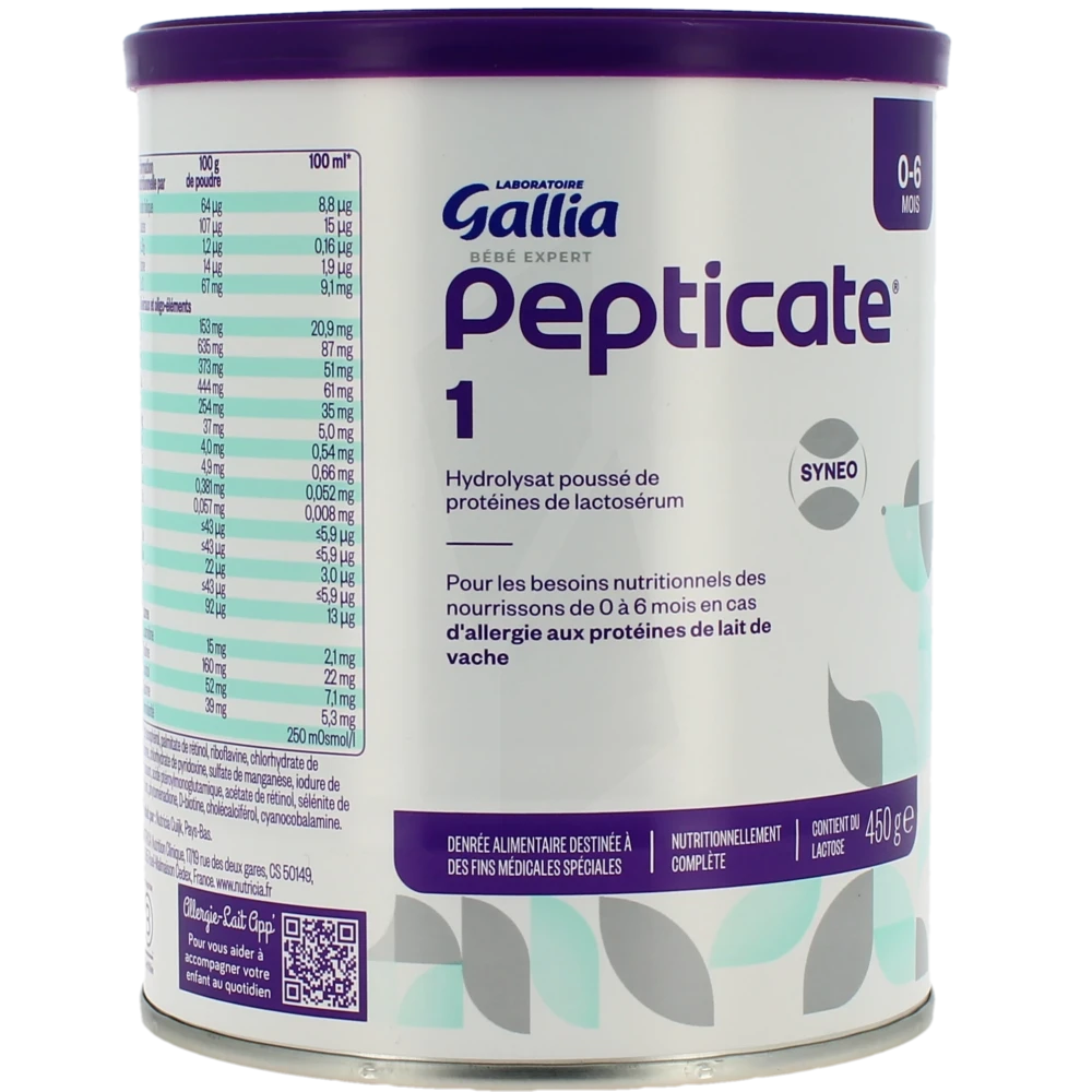 Pepticate Syneo Poudre 0-6 Mois B/450g