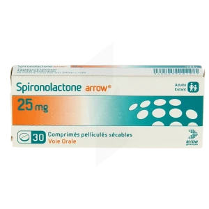 Spironolactone Arrow 25 Mg, Comprimé Pelliculé Sécable