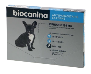 Fiprodog Biocanina 134 Mg Solution Spot-on Pour Chiens Moyens, Solution Pour Spot-on