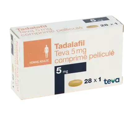 Tadalafil Teva 5 Mg, Comprimé Pelliculé à CHAMPAGNOLE
