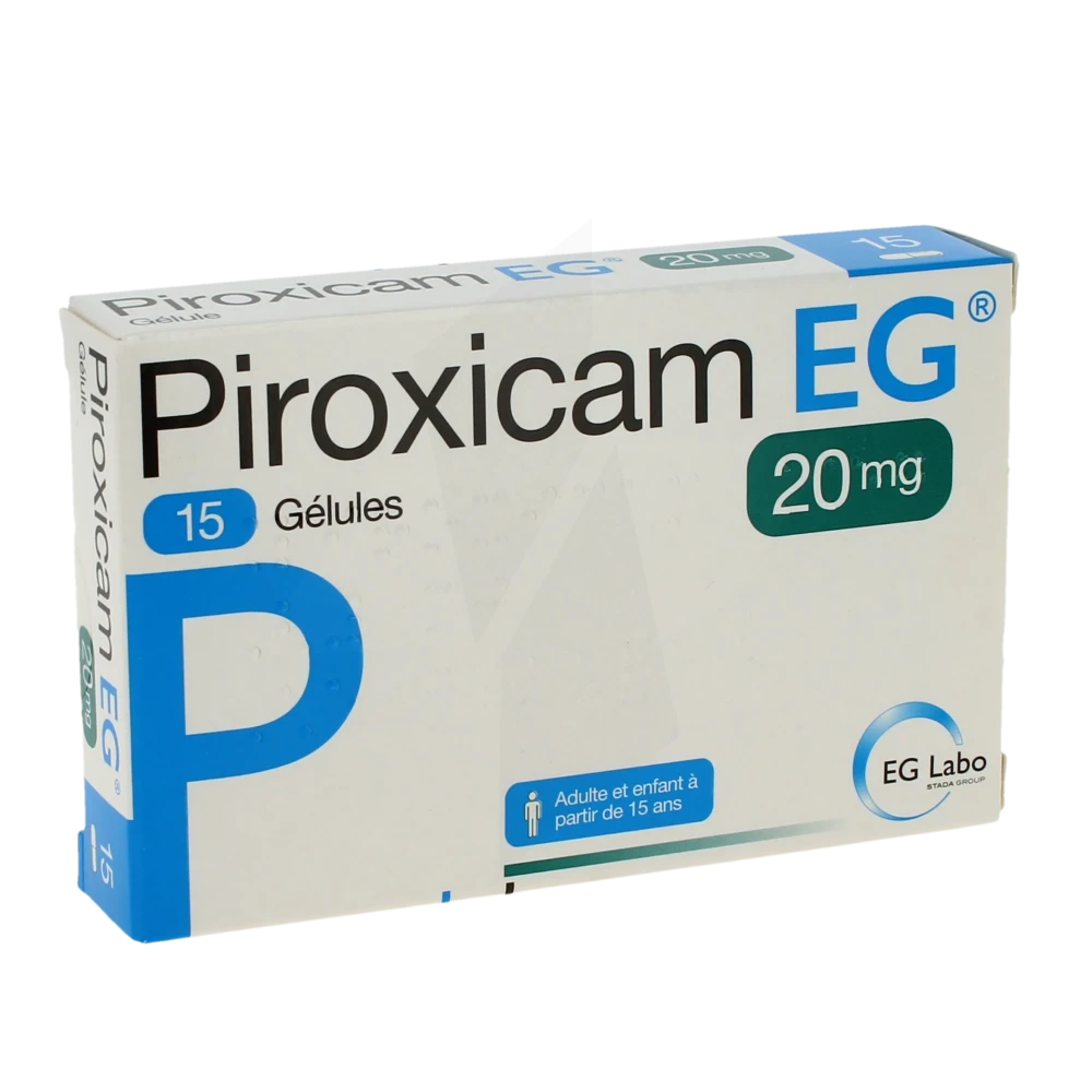 Piroxicam Eg 20 Mg, Gélule