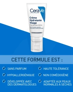 Cerave Crème Hydratante Visage T/52ml + Crème Lavante