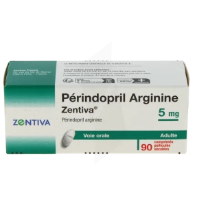 Perindopril Arginine Zentiva 5 Mg, Comprimé Pelliculé Sécable